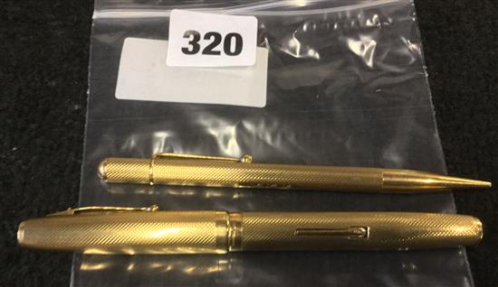 2 9ct gold pens - Watermans